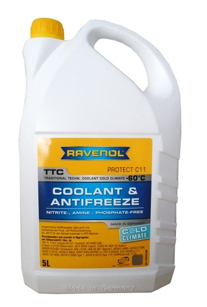 Антифриз Ravenol TTC Traditional Techn. Coolant Premix -40C G11 Желтый 1,5кг