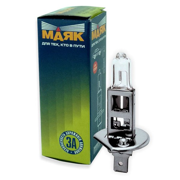 Автомобильная лампа Маяк H1 12V 55W (PK14.5s) SUPER WHITE 52120 SW