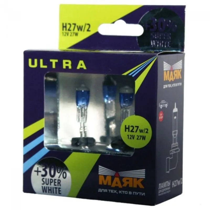 Автомобильная лампа Маяк Super White УЛЬТРА NEW (PGJ13 +30%) (2 шт.)