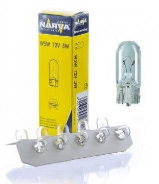 Автомобильная лампа Narva 12V W5W RPB+ (W2.1*9.5d) 17189 RPB+ CP