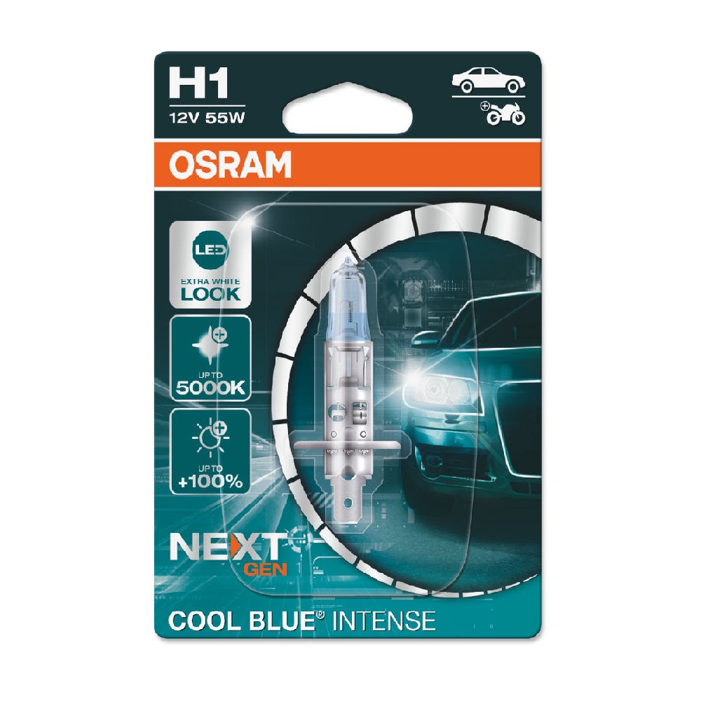 Автомобильная лампа Osram Cool blue Intense (+100% света)