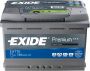 Автомобильный аккумулятор Exide Premium EA770 77А/ч-12V ст EN760 европейские обратная 278x175x190