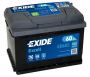 Автомобильный аккумулятор Exide Excell EB602 60А/ч-12V ст EN540 европейские обратная 242x175x175