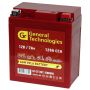 Автомобильный аккумулятор General Technologies CT1207.1 7А/ч-12V мото EN120 болт обратная 114x70x132