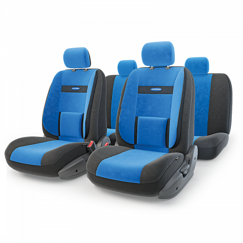 Автомобильный чехол на сиденье Autoprofi COM-1105 BK/BL M- черный/синий