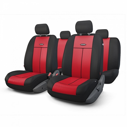 Автомобильный чехол на сиденье Autoprofi TT-902M BK/RD черный/красный