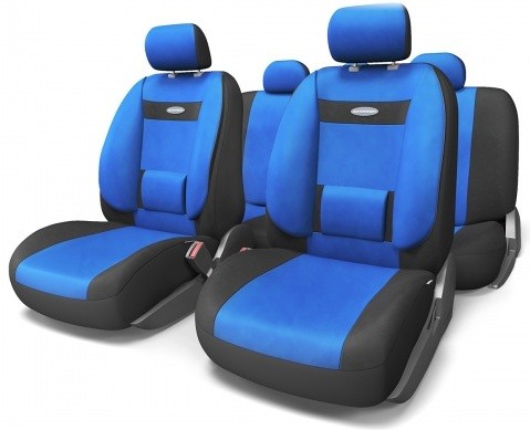Автомобильный чехол на сиденье Autoprofi COM-1105 BK/BL M черный/синий