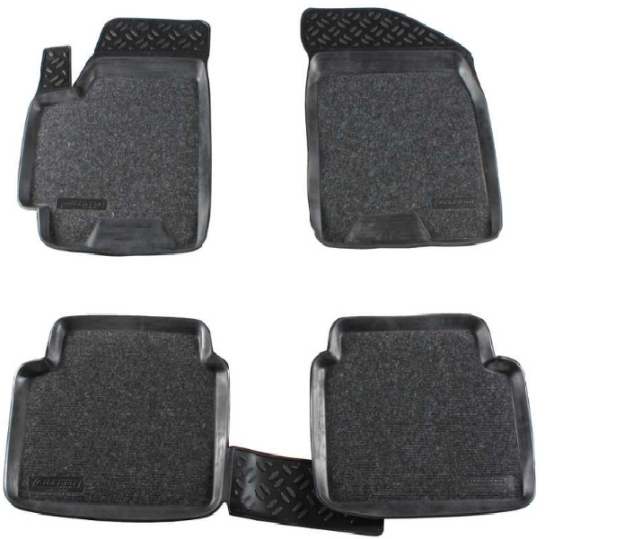 Автомобильный коврик Aileron 60204 в салон Chevrolet Aveo (2004-2011), черный