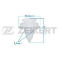 Zekkert BE2525 клипса Infiniti; Nissan; Subaru