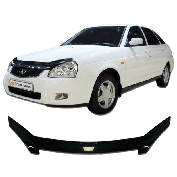 Дефлектор капота CA plastic 2010010106492 Lada Priora хэтчбэк черный