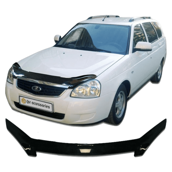 Дефлектор капота CA plastic 2010010106508 Lada Priora универсал черный