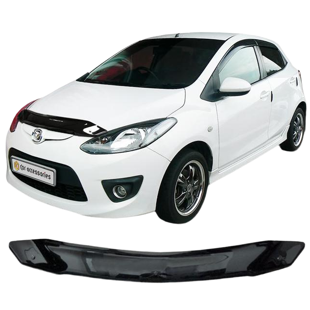 Дефлектор капота CA plastic 2010010106546 черный Mazda 2