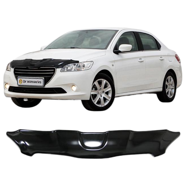 Дефлектор капота CA plastic 2010010109189 черный Peugeot 301