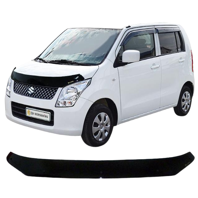 Дефлектор капота CA plastic 2010010111441 черный Suzuki Wagon R