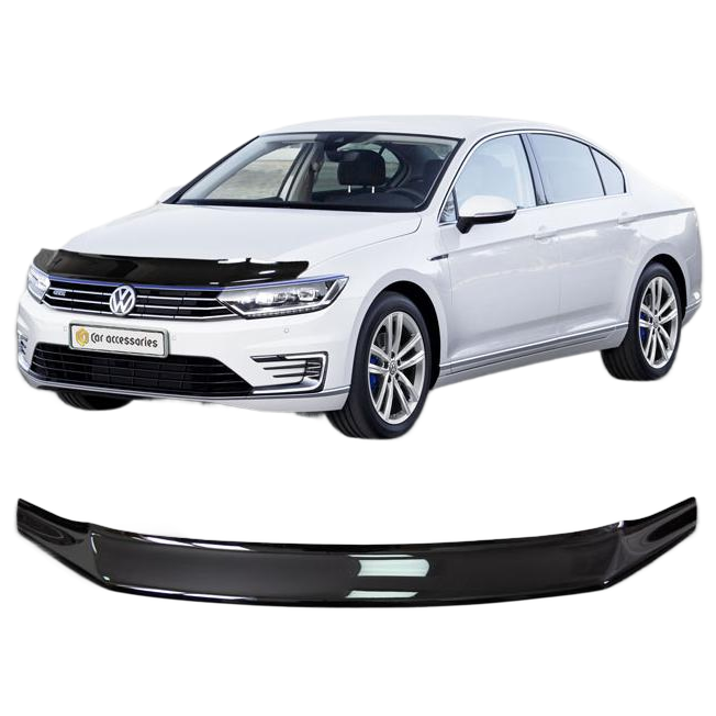 Дефлектор капота CA plastic 2010010111533 черный Volkswagen Passat