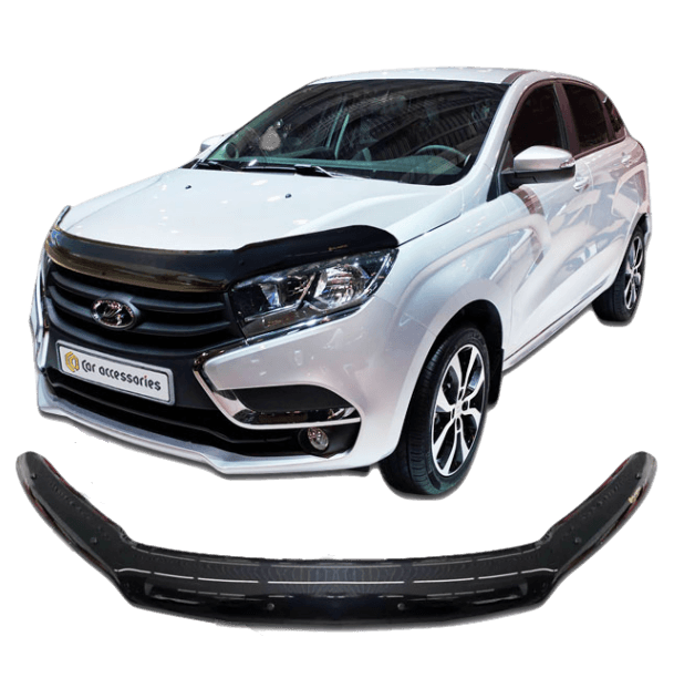Дефлектор капота CA plastic 2010010111939 черный Lada X-RAY