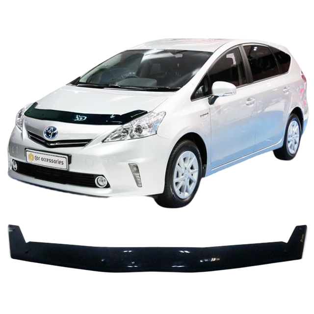 Дефлектор капота CA plastic 2010010113254 черный Toyota Prius a