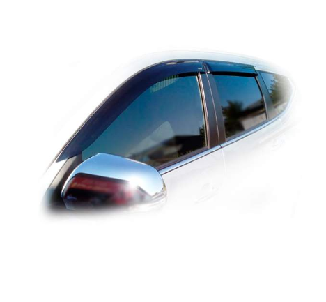 Дефлектор капота CA plastic 2010030312569 для Mitsubishi Pajero Sport, черный полупрозрачный, 4шт