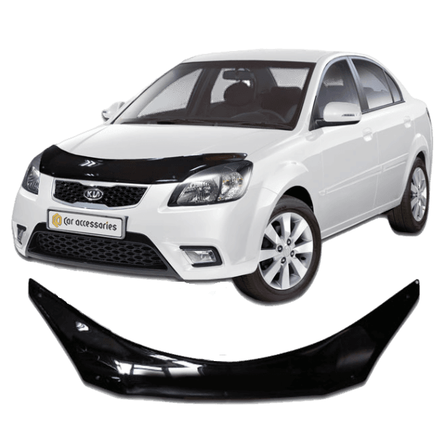 Дефлектор капота CA plastic 2010060111415 черный Kia Rio хетчбэк