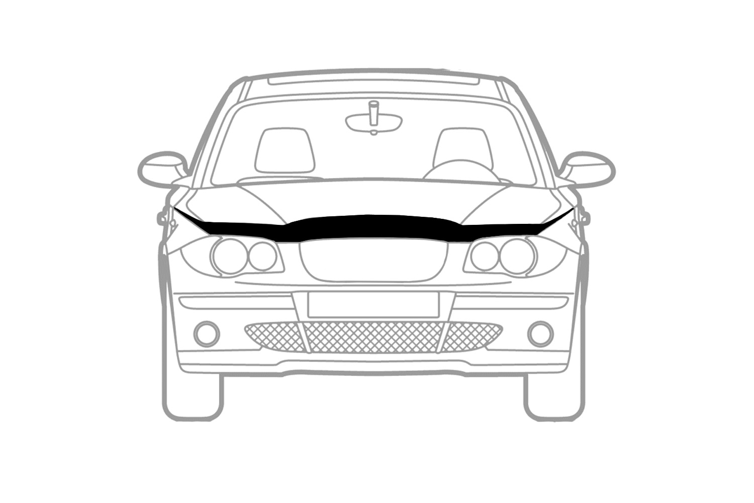 Дефлектор капота EGR SG4935DSL Ford Focus Ii 07 черный