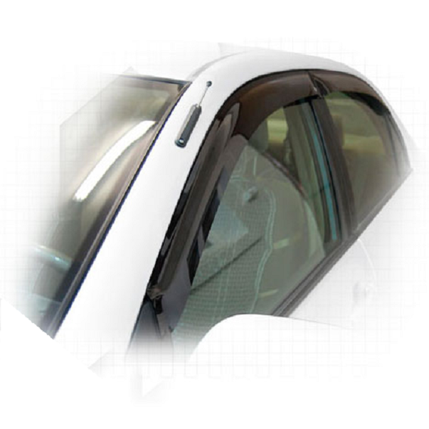 Дефлекторы окон CA plastic 2010030300504 для Toyota Corolla, черный полупрозрачный, 4шт