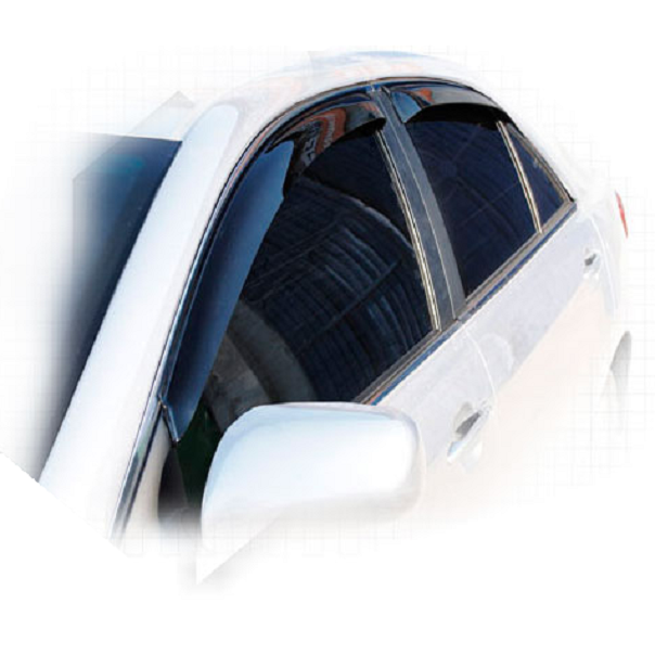 Дефлекторы окон CA plastic 2010030301075 для Toyota Camry, черный полупрозрачный, 4шт