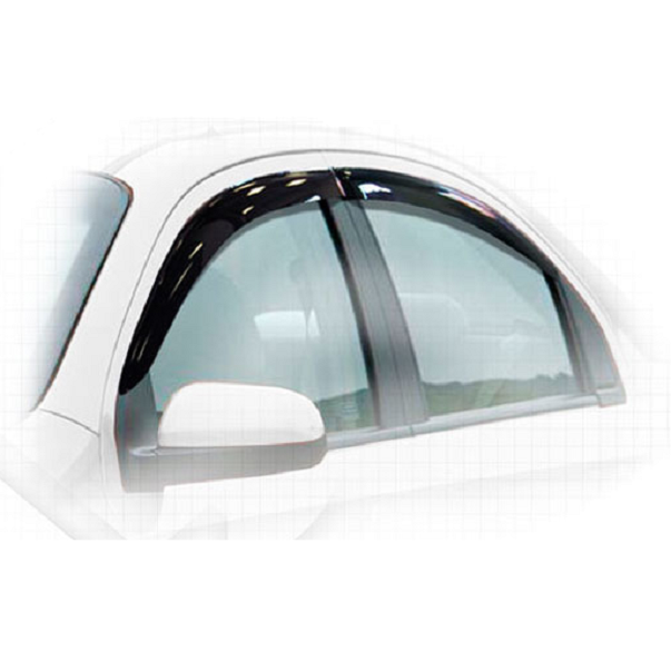 Дефлекторы окон CA plastic 2010030301464 для Chevrolet Aveo седан, черный полупрозрачный, 4шт