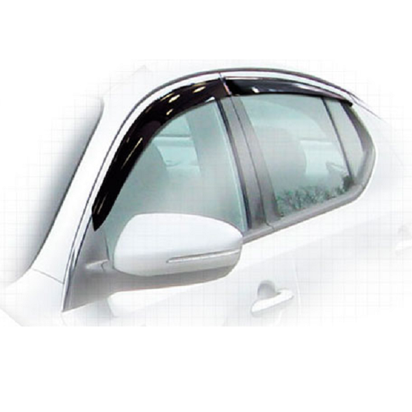 Дефлекторы окон CA plastic 2010030306384 для KIA Optima, черный полупрозрачный, 4шт