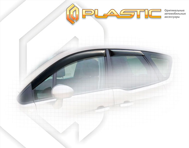Дефлекторы окон CA plastic 2010030306667 Opel Meriva черный полупрозрачный