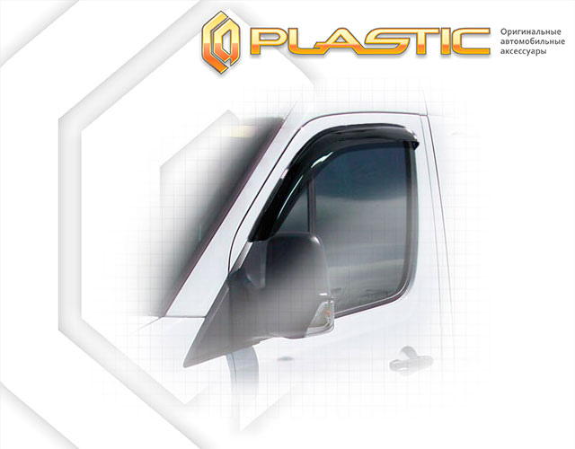 Дефлекторы окон CA plastic 2010030307299 для Mercedes-Benz Sprinter, черный полупрозрачный, 2шт