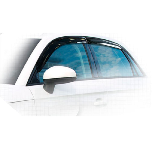 Дефлекторы окон CA plastic 2010030308548 для Audi A1, черный полупрозрачный, 2шт