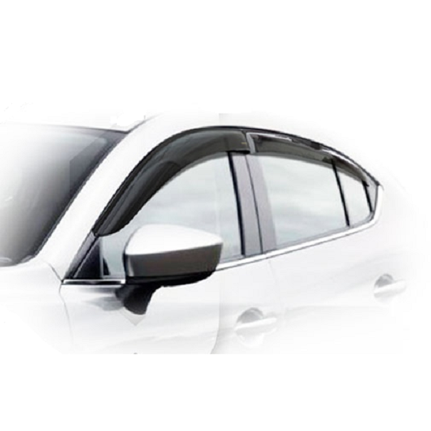 Дефлекторы окон CA plastic 2010030309583 для Mazda 3 хэтчбэк, черный полупрозрачный, 4шт