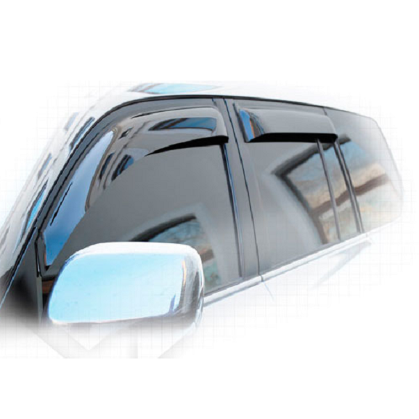Дефлекторы окон CA plastic 2010030309996 для Toyota Land Cruiser 200, черный полупрозрачный, 4шт