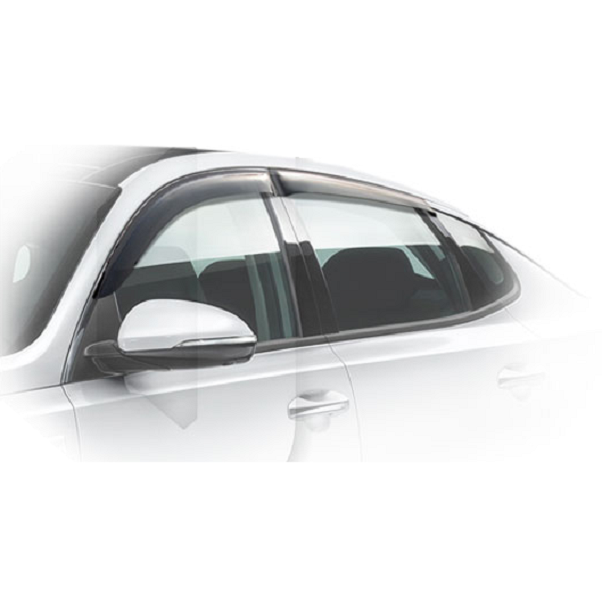 Дефлекторы окон CA plastic 2010030312156 для KIA Optima, черный полупрозрачный, 4шт