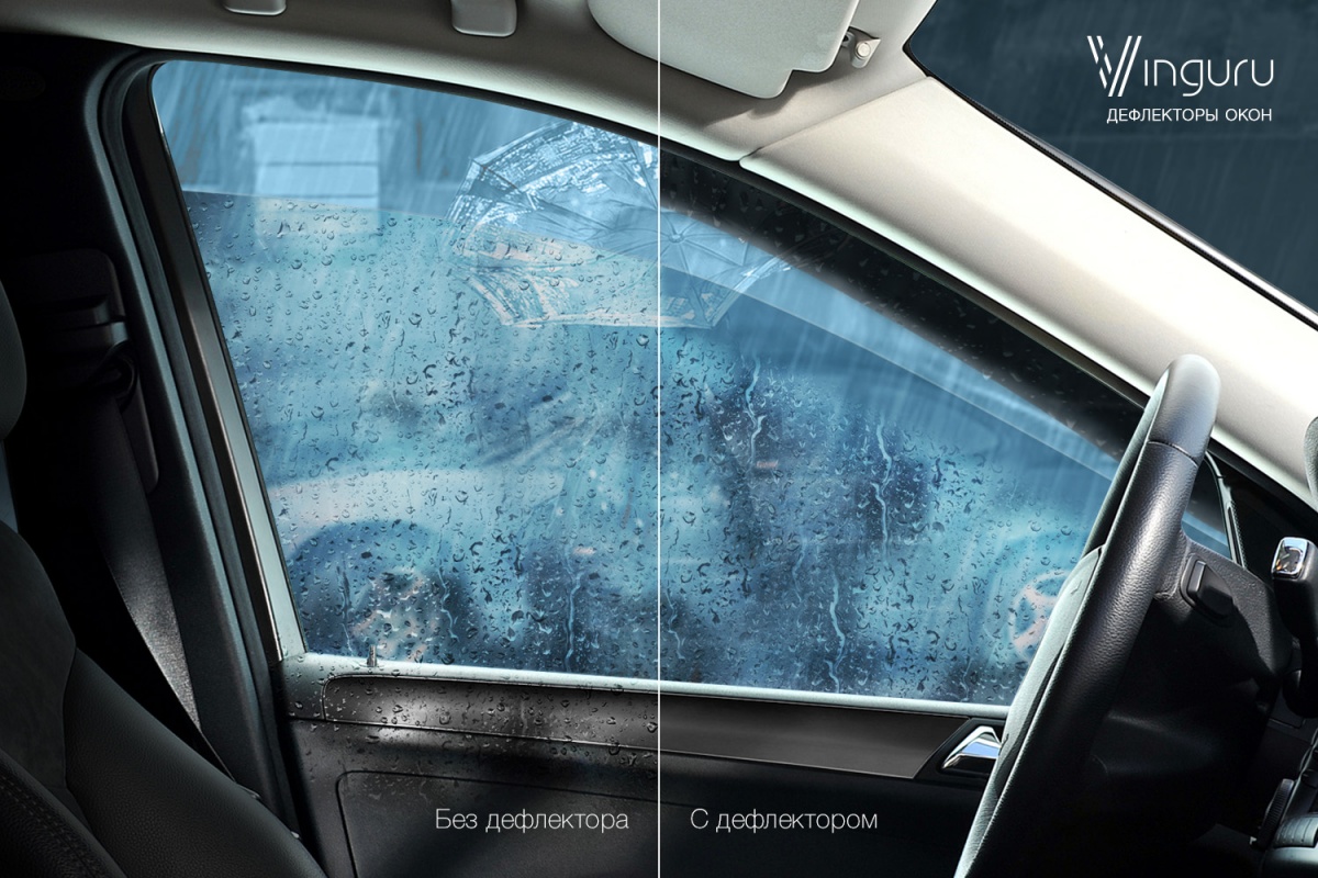 Дефлекторы окон Vinguru AFV27711 Ford Focus Iii 2011- Ун, черный