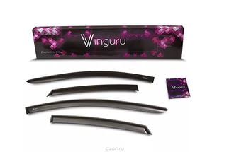 Дефлекторы окон Vinguru AFV28687 Lada 2109 1987-2004, черный