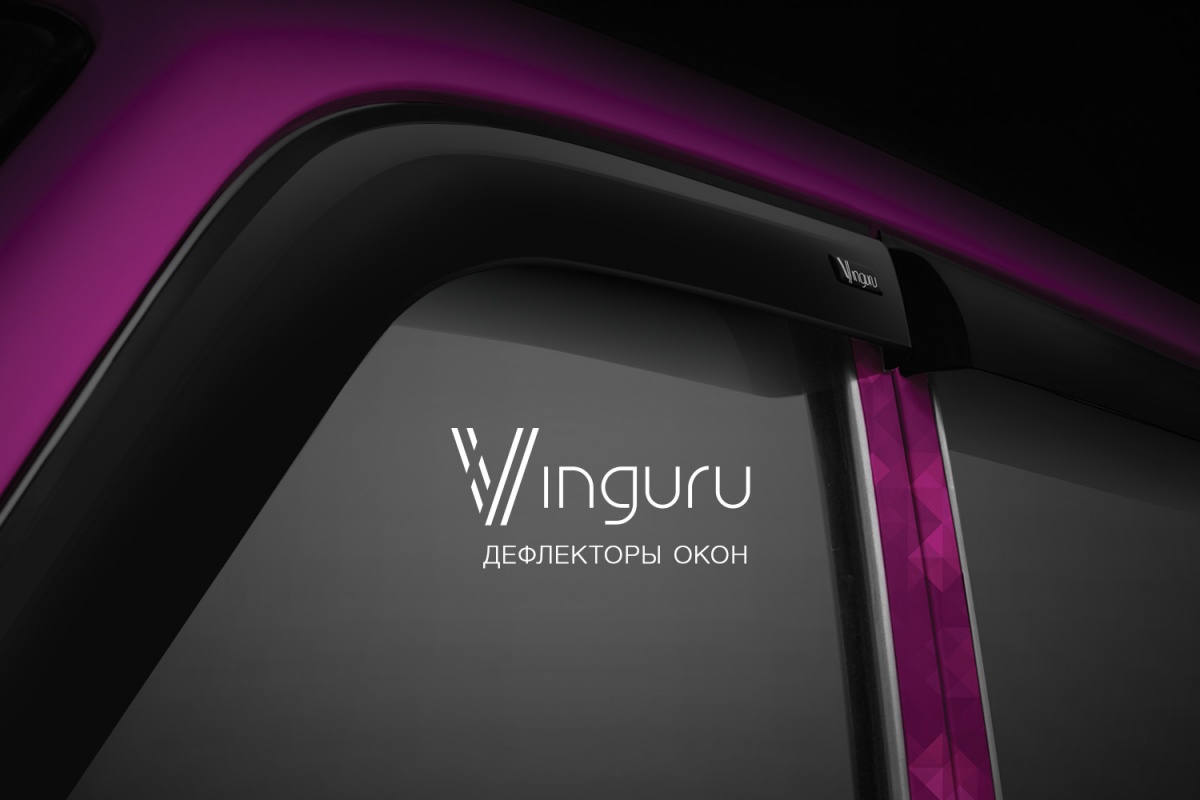 Дефлекторы окон Vinguru AFV86516 Hyundai Elantra Ad 2016- черный