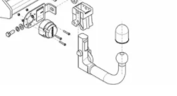 Фаркоп Steinhof M-281 Mini Countryman R60 2WD 2010-2017, 4WD 2010-2014.