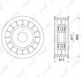 LYNXauto PB-5164 ролик приводного ремня Ford; Mazda