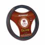 Оплетка на руль Autoprofi AP-1080 BK/BK (M) M 37—39 см кожа черный