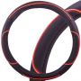 Оплетка на руль SkyWay S01102333 M черный/красный