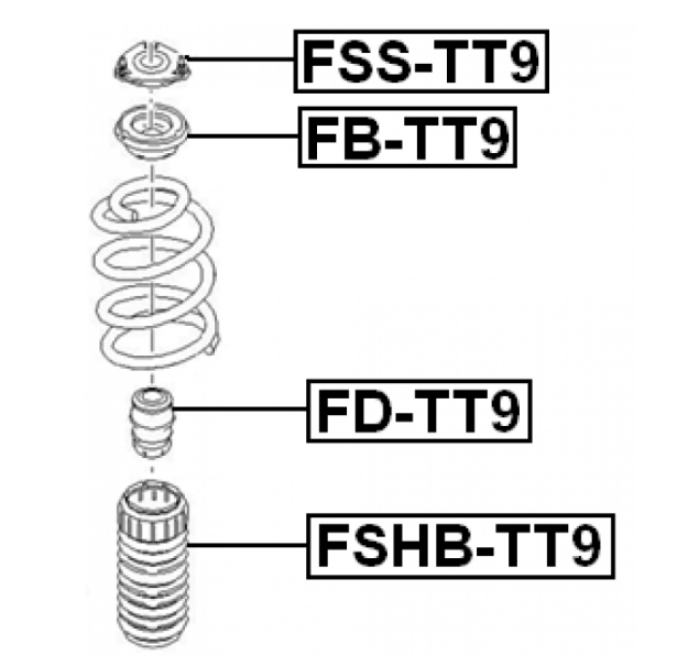 Подшипник опоры амортизатора Febest FBTT9