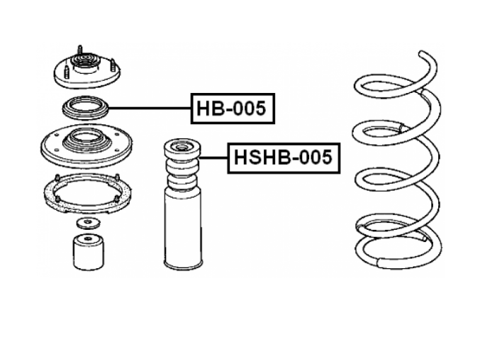Подшипник опоры амортизатора Febest HB005