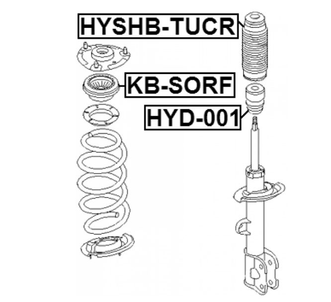 Подшипник опоры амортизатора Febest KBSORF