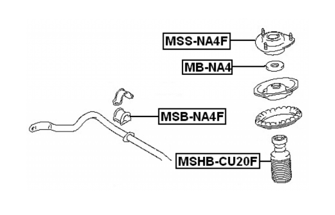 Подшипник опоры амортизатора Febest MBNA4