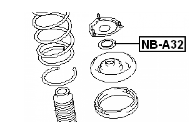 Подшипник опоры амортизатора Febest NBA32