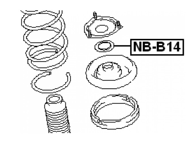 Подшипник опоры амортизатора Febest NBB14