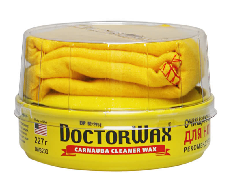 Полироль DOCTOR WAX Карнауба для новых авто губка+салфетка 0,227 л