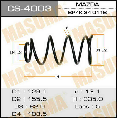 Пружина Masuma CS4003 подвески Mazda