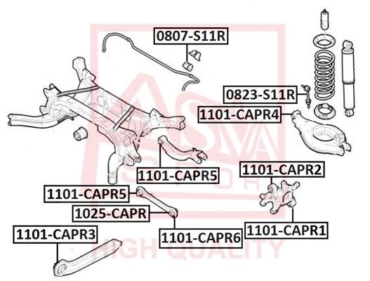 Сайлентблок Asva 1101CAPR4